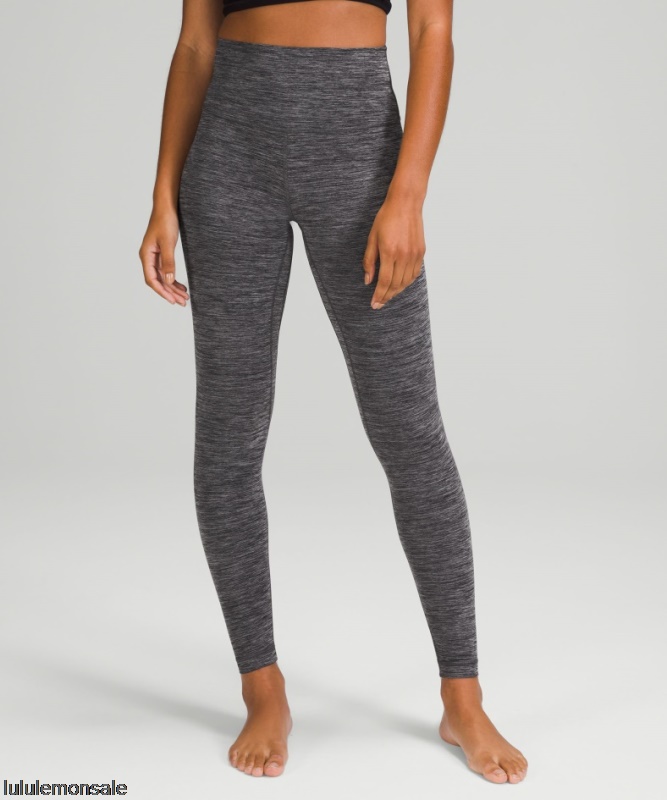 Lululemon Damen DELULU041 | Schwarz Meliert Align Hochhaushose 28